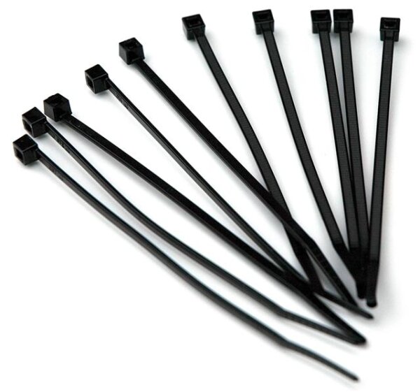 Kabelbinder schwarz, 2,5mm x 100mm, 25 Stück