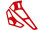 FUSUNO Leitwerk neon rot lackiert 2mm Fiberglas 6HV