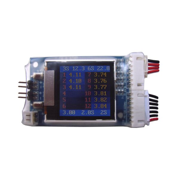 MTTEC Lipo-Wächter BS12 V2.5 - Einzelzellenüberwachung - Display - dual Summer