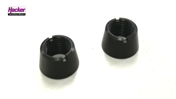 Ziermutter schwarz für DS-12/14/16 Frontpanel (2 Stück)
