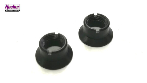 Ziermutter schwarz für DS-24 Frontpanel (2 Stück)
